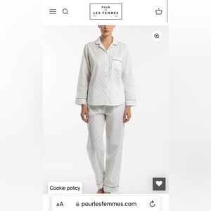 Cotton Sateen Pajama Set - Fleur De Lis